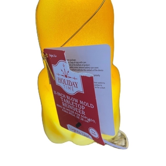 Christmas 11” Reindeer Blow Mold tabletop lights up - Picture 5 of 7